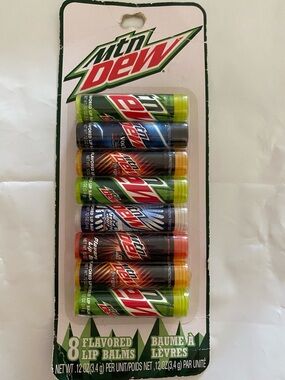 1-Set Claire's Mtn Dew Lip Balm Duo - Green and Yellow